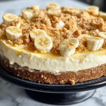 Banana Pudding Cheesecake Recipe taken with iphone 15 pro max --iw 2 --ar 4:5 --v 6.1 --raw