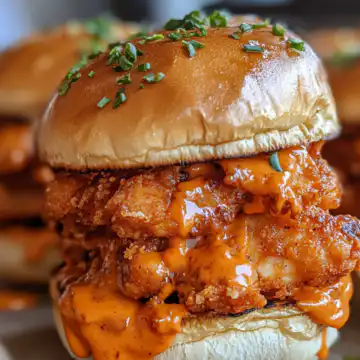 Bang Bang Chicken Sliders Recipe taken with iphone 15 pro max --iw 2 --ar 4:5 --v 6.1 --raw