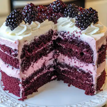 Blackberry Velvet Gothic Cake Recipe taken with iphone 15 pro max --iw 2 --ar 4:5 --v 6.1 --raw