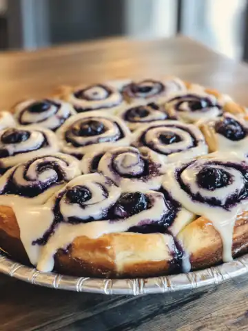 Blueberry Cinnamon Rolls Recipe taken with iphone 15 pro max --iw 2 --ar 4:5 --v 6.1 --raw
