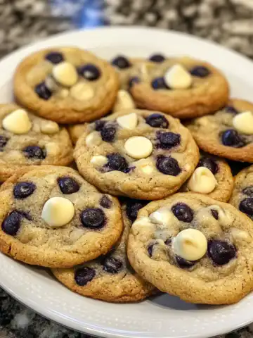 Blueberry White Chocolate Chip Cookies Recipe taken with iphone 15 pro max --iw 2 --ar 4:5 --v 6.1 --raw