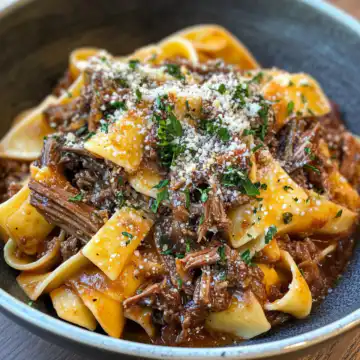 Braised Short Rib Ragu Pasta Recipe taken with iphone 15 pro max --iw 2 --ar 4:5 --v 6.1 --raw