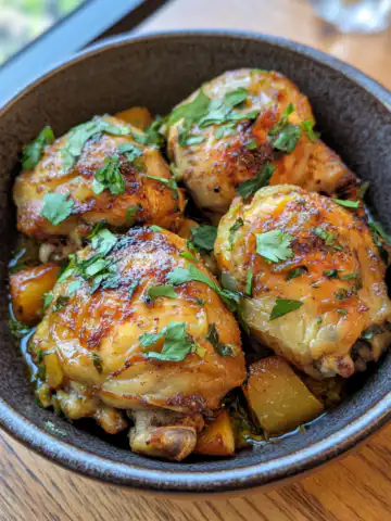 Brazilian Coconut Chicken Recipe taken with iphone 15 pro max --iw 2 --ar 4:5 --v 6.1 --raw