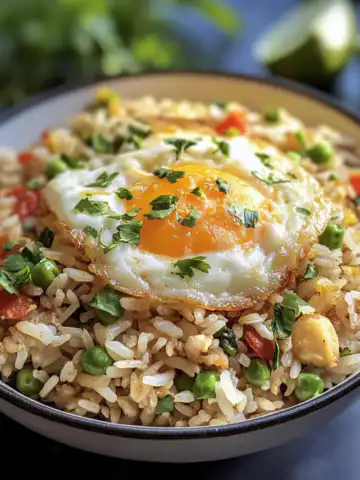 Breakfast Fried Rice Recipe taken with iphone 15 pro max --iw 2 --ar 4:5 --v 6.1 --raw
