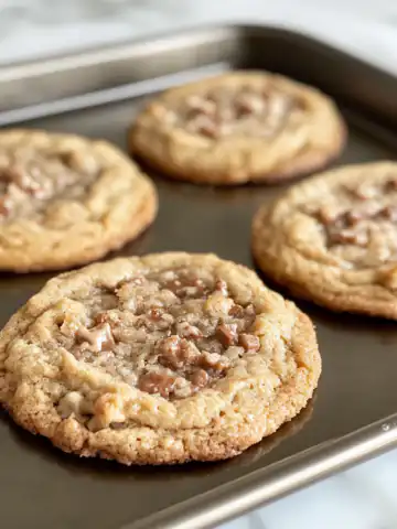 Brown Butter Toffee Cookies Recipe taken with iphone 15 pro max --iw 2 --ar 4:5 --v 6.1 --raw