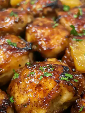 Brown Sugar Pineapple Chicken Recipe taken with iphone 15 pro max --iw 2 --ar 4:5 --v 6.1 --raw