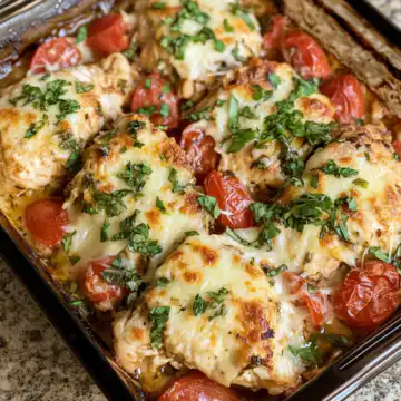 Bruschetta Chicken Bake Recipe taken with iphone 15 pro max --iw 2 --ar 4:5 --v 6.1 --raw