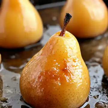 Buttery Roasted Pears Recipe taken with iphone 15 pro max --iw 2 --ar 4:5 --v 6.1 --raw