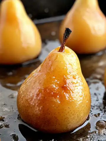 Buttery Roasted Pears Recipe taken with iphone 15 pro max --iw 2 --ar 4:5 --v 6.1 --raw