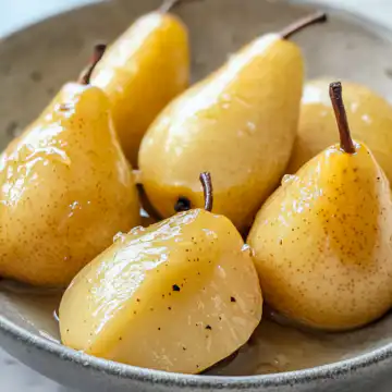Buttery Roasted Pears Recipe taken with iphone 15 pro max --iw 2 --ar 4:5 --v 6.1 --raw