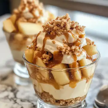 Caramel Apple Dessert Cups Recipe taken with iphone 15 pro max --iw 2 --ar 4:5 --v 6.1 --raw