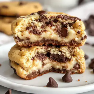 Cheesecake Stuffed Chocolate Chip Cookies Recipe taken with iphone 15 pro max --iw 2 --ar 4:5 --v 6.1 --raw