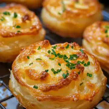 Cheesy Garlic Cruffins Recipe taken with iphone 15 pro max --iw 2 --ar 4:5 --v 6.1 --raw