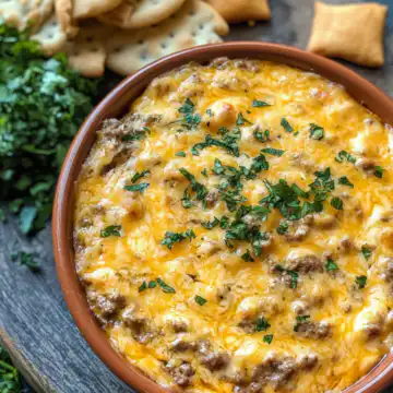 Cheesy Slow Cooker Big Mac Dip Recipe taken with iphone 15 pro max --iw 2 --ar 4:5 --v 6.1 --raw
