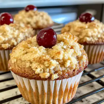 Cherry Cobbler Muffins Recipe taken with iphone 15 pro max --iw 2 --ar 4:5 --v 6.1 --raw