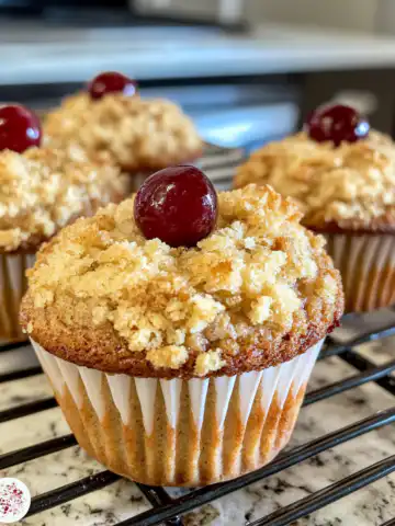 Cherry Cobbler Muffins Recipe taken with iphone 15 pro max --iw 2 --ar 4:5 --v 6.1 --raw