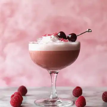 Cherry Rose Mudslide Cocktail Recipe taken with iphone 15 pro max --iw 2 --ar 4:5 --v 6.1 --raw