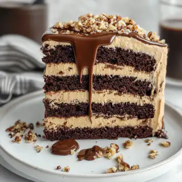 Chocolate Caramel Toffee Crunch Cake Recipe taken with iphone 15 pro max --iw 2 --ar 4:5 --v 6.1 --raw