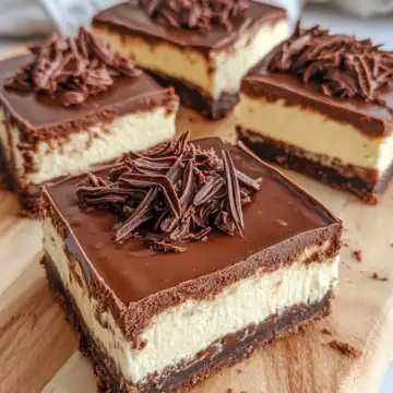 Chocolate Cheesecake Bars Recipe taken with iphone 15 pro max --iw 2 --ar 4:5 --v 6.1 --raw