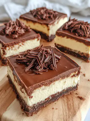 Chocolate Cheesecake Bars Recipe taken with iphone 15 pro max --iw 2 --ar 4:5 --v 6.1 --raw