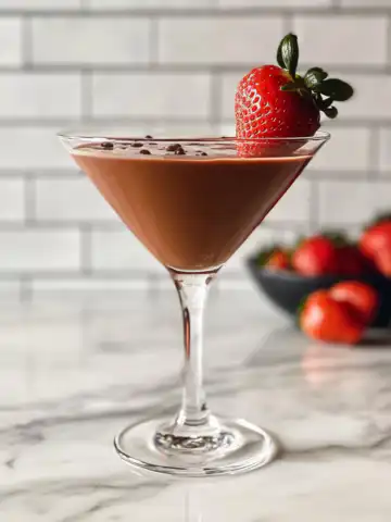 Chocolate Covered Strawberry Martini Recipe taken with iphone 15 pro max --iw 2 --ar 4:5 --v 6.1 --raw