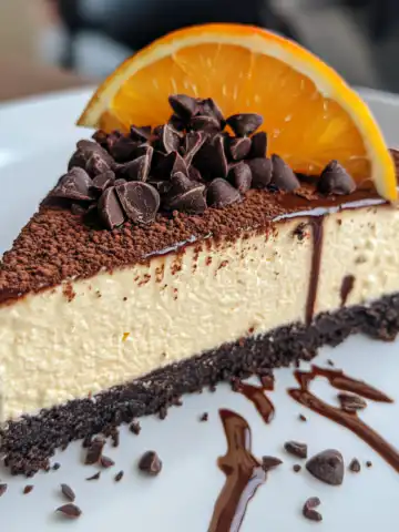 Chocolate Orange Cheesecake Recipe taken with iphone 15 pro max --iw 2 --ar 4:5 --v 6.1 --raw
