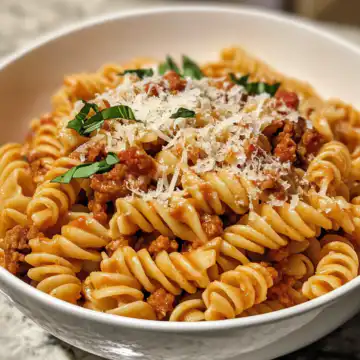 Chorizo Pasta Recipe taken with iphone 15 pro max --iw 2 --ar 4:5 --v 6.1 --raw