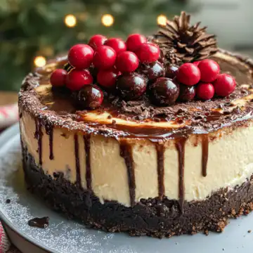 Christmas Cheesecake Recipe taken with iphone 15 pro max --iw 2 --ar 4:5 --v 6.1 --raw