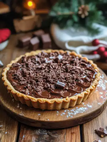 Christmas Chocolate Biscoff Tart Recipe taken with iphone 15 pro max --iw 2 --ar 4:5 --v 6.1 --raw