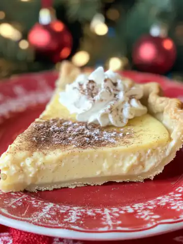 Christmas Eve Cinnamon-Vanilla Custard Pie Recipe taken with iphone 15 pro max --iw 2 --ar 4:5 --v 6.1 --raw