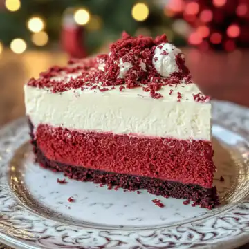 Christmas Red Velvet Cheesecake Recipe taken with iphone 15 pro max --iw 2 --ar 4:5 --v 6.1 --raw