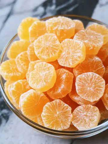 Classic Homemade Orange Candy Recipe taken with iphone 15 pro max --iw 2 --ar 4:5 --v 6.1 --raw