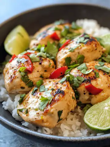 Coconut Lime Chicken Recipe taken with iphone 15 pro max --iw 2 --ar 4:5 --v 6.1 --raw