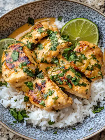 Coconut Lime Chicken Recipe taken with iphone 15 pro max --iw 2 --ar 4:5 --v 6.1 --raw