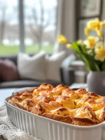 Cozy Hawaiian Roll French Toast Bake Recipe taken with iphone 15 pro max --iw 2 --ar 4:5 --v 6.1 --raw
