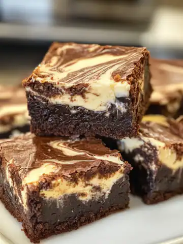 Cream Cheese Swirled Brownies Recipe taken with iphone 15 pro max --iw 2 --ar 4:5 --v 6.1 --raw