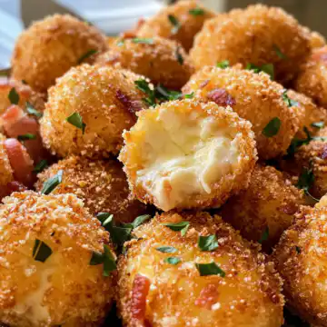 Crispy Bacon Mozzarella Poppers Recipe taken with iphone 15 pro max --iw 2 --ar 4:5 --v 6.1 --raw