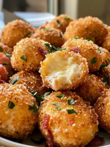 Crispy Bacon Mozzarella Poppers Recipe taken with iphone 15 pro max --iw 2 --ar 4:5 --v 6.1 --raw