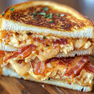 Crispy Bacon & Ranch Chicken Melt Recipe taken with iphone 15 pro max --iw 2 --ar 4:5 --v 6.1 --raw