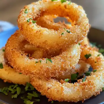Crispy Baked Keto Onion Rings Recipe taken with iphone 15 pro max --iw 2 --ar 4:5 --v 6.1 --raw