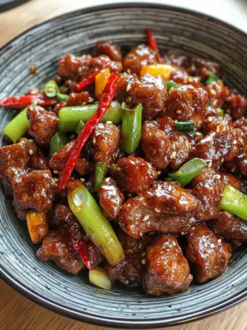 Crispy Chilli Beef Stir Fry Recipe taken with iphone 15 pro max --iw 2 --ar 4:5 --v 6.1 --raw