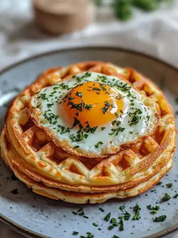 Crispy Keto Egg Cheese Chaffle Recipe taken with iphone 15 pro max --iw 2 --ar 4:5 --v 6.1 --raw