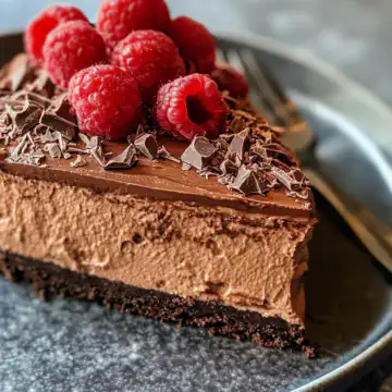 Dark Chocolate Mousse Cake Recipe taken with iphone 15 pro max --iw 2 --ar 4:5 --v 6.1 --raw