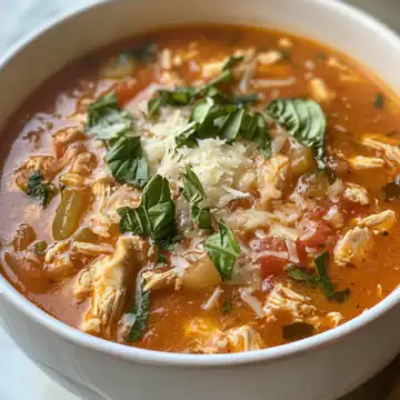 Delicious Crockpot Chicken Parmesan Soup Recipe taken with iphone 15 pro max --iw 2 --ar 4:5 --v 6.1 --raw