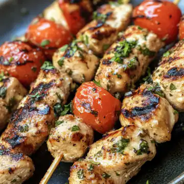 Delicious Ranch Garlic Parm Chicken Skewers Recipe taken with iphone 15 pro max --iw 2 --ar 4:5 --v 6.1 --raw