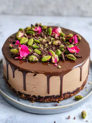 Dubai Chocolate Pistachio Cake Recipe taken with iphone 15 pro max --iw 2 --ar 4:5 --v 6.1 --raw