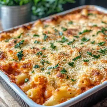 Dump-and-Bake Chicken Parmesan Casserole Recipe taken with iphone 15 pro max --iw 2 --ar 4:5 --v 6.1 --raw