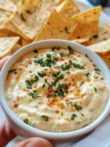 Easy Cheese Dip Recipe taken with iphone 15 pro max --iw 2 --ar 4:5 --v 6.1 --raw