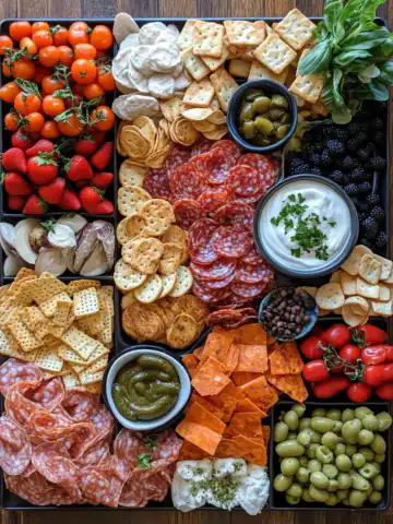 Elevate Your Party Snacks Recipe taken with iphone 15 pro max --iw 2 --ar 4:5 --v 6.1 --raw
