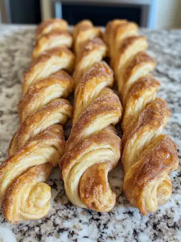 Flaky Cinnamon Twists Recipe taken with iphone 15 pro max --iw 2 --ar 4:5 --v 6.1 --raw
